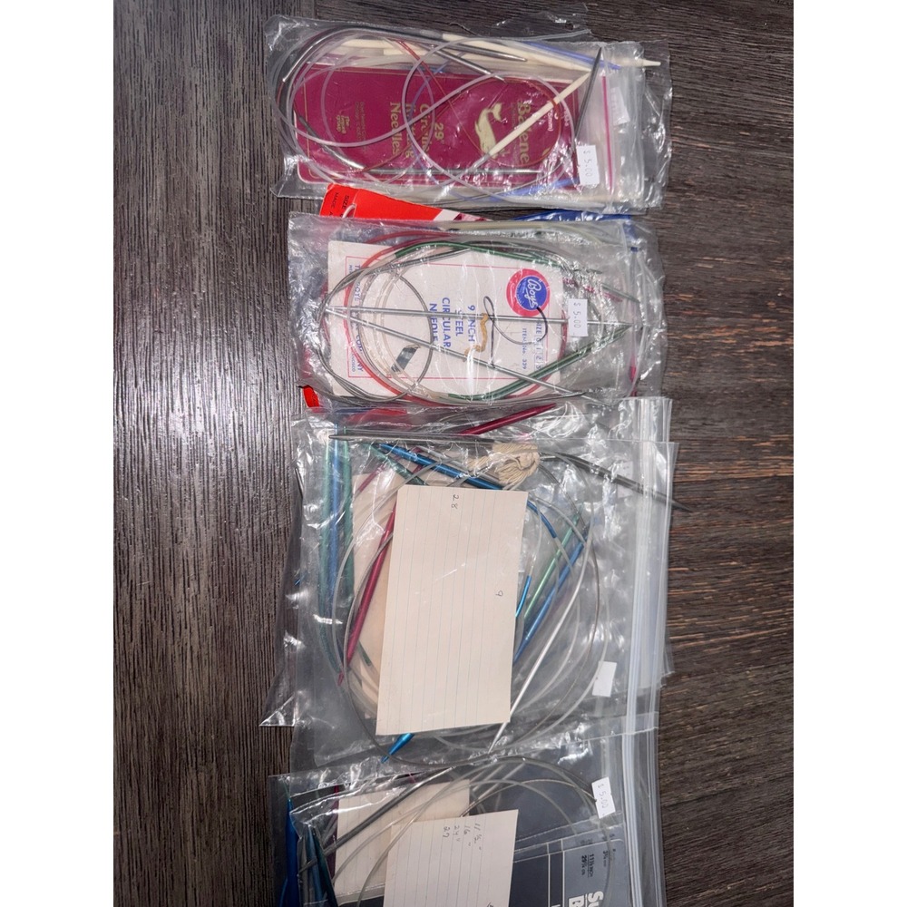 Vintage Susan Bates Boye Balene Circular Knitting Needles Lot Assorted Sizes
